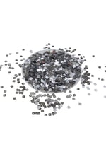 Gümüş 5x5 mm Kare Ortadan Delikli Pul Payet 30 Gr (Tülbent, Oya, Havlu Malzemesi)