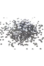 Gümüş 5x5 mm Kare Ortadan Delikli Pul Payet 30 Gr (Tülbent, Oya, Havlu Malzemesi)