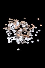 Gümüş 8 mm Yandan Delikli Plastik Pul Payet 30 Gr (Tülbent, Oya, Havlu Malzemesi)