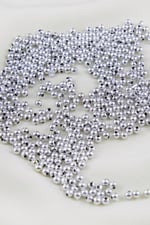 Gümüş Kaplama 4 mm Plastik İnci Boncuk Aksesuar Malzemesi (25 Gr)