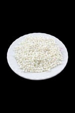 Güzel Beyaz Janjan 4 mm Plastik Boncuk Aksesuar Takı Malzemesi (25 Gr)