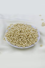 İnci Krem 5 mm Cam İnci Boncuk Aksesuar Takı Malzemesi (30 Gr 160 Adet)