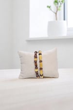 Kahve Krem Ahşap İkili Set Bileklik
