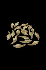 Kanat Figürü Desenli 6x2 cm Gold Pirinç Kolye, Bileklik, Küpe vb Malzemeleri (3 Adet)
