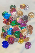 Karışık Renk 25 mm Yandan Delikli Renkli Çanta Pulu (25 Gram)