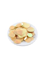 Kavun Rengi 20 mm Yandan Delikli Plastik Pul Payet 30 Gr (Tülbent, Oya, Havlu Malzemesi)