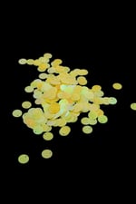 Kavun Sarısı 10 mm Yandan Delikli Plastik Pul Payet 30 Gr (Tülbent, Oya, Havlu Malzemesi)