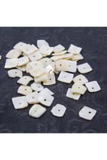 Kırık Beyaz Düz Doğal Taş Boncuk 15-25 mm Boyutlarında (25 Gram Yaklaşık 45 Adet)