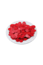 Kırmızı 12 mm Yandan Delikli Plastik Pul Payet 30 Gr (Tülbent, Oya, Havlu Malzemesi)
