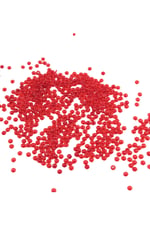Kırmızı 4 mm Basık Akrilik Boncuk Aksesuar Takı Malzeme (25 Gr)