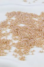 Koyu Bej 3 mm Plastik İnci Boncuk Takı Aksesuar Malzemesi (25 Gr)