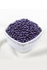 Koyu Mor 5 mm Cam İnci Boncuk Aksesuar Takı Malzemesi (30 Gr 160 Adet)