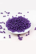 Koyu Mor 6 mm Dünya Akrilik Boncuk Aksesuar (25 Gram)