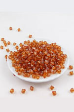 Koyu Oranj 8 mm Piramit Akrilik Boncuk Aksesuar (25 Gram)