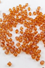 Koyu Oranj 8 mm Piramit Akrilik Boncuk Aksesuar (25 Gram)
