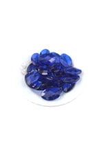 Kraliyet Mavisi 30x20 mm İçten Delikli Oval Akrilik Boncuk (4 Adet)