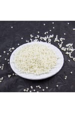 Krem 3 mm Plastik İnci Boncuk Takı Aksesuar Malzemesi (25 Gr)
