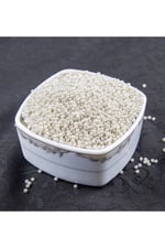 Krem Bej Tonunda 3 mm Plastik İnci Boncuk Takı Aksesuar Malzemesi (25 Gr)