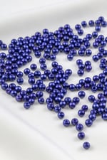 Lacivert 5 mm Cam İnci Boncuk Aksesuar Takı Malzemesi (30 Gr 160 Adet)