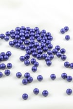 Lacivert 6 mm Cam İnci Boncuk Aksesuar Takı Malzemesi (30 Gr 105 Adet)