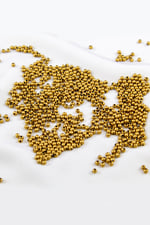 Mat Gold 3 mm Plastik İnci Boncuk Takı Aksesuar Malzemesi (25 Gr)
