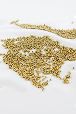 Mat Gold 3 mm Plastik İnci Boncuk Takı Aksesuar Malzemesi (20 Gr)