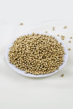Mat Gold CCB Kaplama 4 mm Plastik İnci Boncuk Aksesuar Malzemesi (25 Gr)