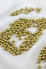 Mat Gold Kaplama1 6 mm CCB Plastik İnci Boncuk Aksesuar Malzemesi (25 Gr)