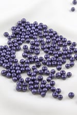 Mat Koyu Gri 5 mm Cam İnci Boncuk Aksesuar Takı Malzemesi (30 Gr 160 Adet)
