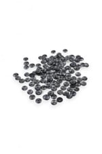 Mat Siyah 10 mm Pirinç Pul Payet Ortadan Delikli (30 Gr 105 Adet)
