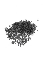Mat Siyah 6 mm Ortadan Delikli Pirinç Pul Payet (30 Gr 300 Adet)