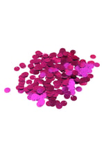 Metalize Fuşya 10 mm Yandan Delikli Plastik Pul Payet 25 Gr (Tülbent, Oya, Havlu Malzemesi)