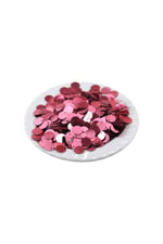 Metalize Pembe 10 mm Yandan Delikli Plastik Pul Payet 30 Gr (Tülbent, Oya, Havlu Malzemesi)