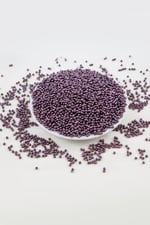 Mor Kahve 3 mm Plastik İnci Boncuk Takı Aksesuar Malzemesi (25 Gr)