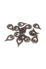 Osmanlı Büyük Damla Modeli Paslanmaz Pirinç Metal 5 Adet (Küpe Aparatı, Bileklik Ucu, Broş Aksesuar)