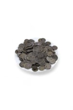 Osmanlı Tuğra Desenli 15 mm Yandan Delikli Bronz Pul Payet (30 Gr 85 Adet)