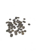 Osmanlı Tuğra Desenli 15 mm Yandan Delikli Bronz Pul Payet (30 Gr 85 Adet)