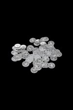 Osmanlı Tuğra Desenli 19 mm Yandan Delikli Metal Pul 10 Adet (Aparat, Bileklik Ucu, Broş Aksesuar )