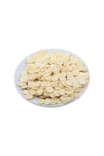 Pastel Bej 10 mm Yandan Delikli Plastik Pul Payet 30 Gr (Tülbent, Oya, Havlu Malzemesi)