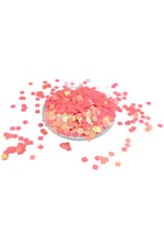 Pembe 8x8 mm Kare Ortadan Delikli Pul Payet 30 Gr (Tülbent, Oya, Havlu Malzemesi)