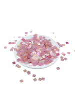 Pembe Mor 8x8 mm Kare Delikli Pul Payet 30 Gr (Tülbent, Oya, Havlu Malzemesi)