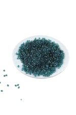 Piramit Akrilik Boncuk Koyu Mavi Yeşil 4 mm Aksesuar Takı Malzeme (20 Gr)