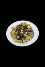 Sarı 2 Boy Karışık 10 mm Yandan Delikli Plastik Pul Payet 30 Gr (Tülbent, Oya, Havlu Malzemesi)