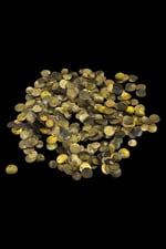 Sarı 2 Boy Karışık 10 mm Yandan Delikli Plastik Pul Payet 30 Gr (Tülbent, Oya, Havlu Malzemesi)