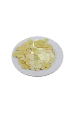 Sarı Janjan 12 mm Yandan Delikli Plastik Pul Payet 30 Gr (Tülbent, Oya, Havlu Malzemesi)