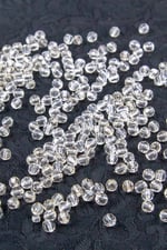 Şeffaf Açık Krem 6 mm Dünya Akrilik Boncuk Aksesuar (17,5 Gram)