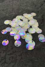 Şeffaf Janjan 20 mm Yandan Delikli Plastik Çanta Pulu Payet 30 Gr (Tülbent, Oya, Havlu Malzemesi)