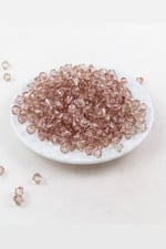 Şeffaf Pembe 8 mm Piramit Akrilik Boncuk Aksesuar (25 Gram)