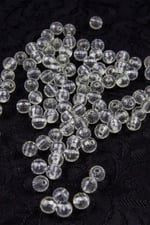 Şeffafımsı 8 mm Dünya Akrilik Boncuk Aksesuar Takı Malzemesi (25 Gram)