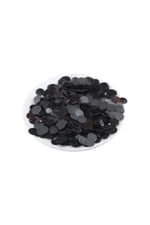 Siyah 10 mm Yandan Delikli Plastik Pul Payet 30 Gr (Tülbent, Oya, Havlu Malzemesi)